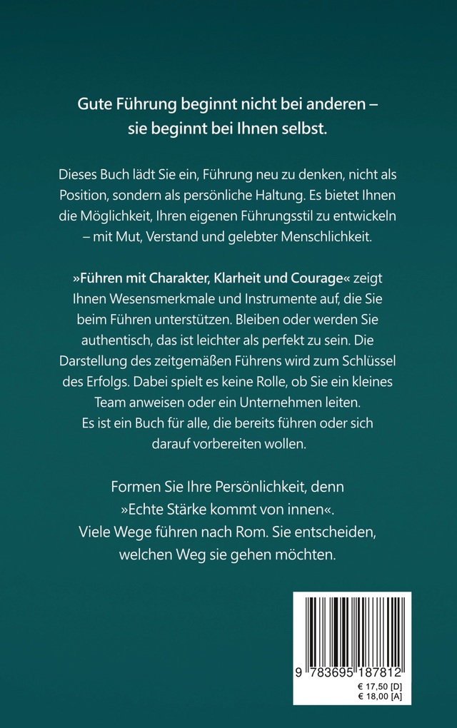 Weitere Ansicht: Führen mit Charakter, Klarheit und Courage | Detlef Malz