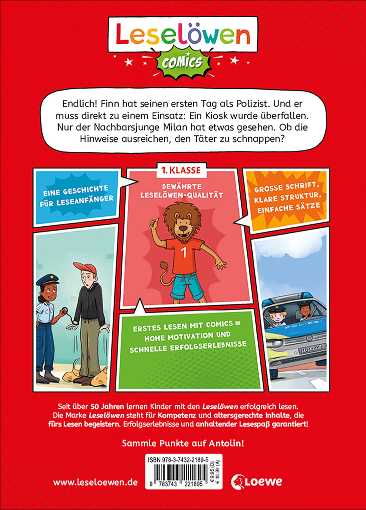 Weitere Ansicht: Leselöwen Comics 1. Klasse - Plötzlich Polizist! | Katja Reider