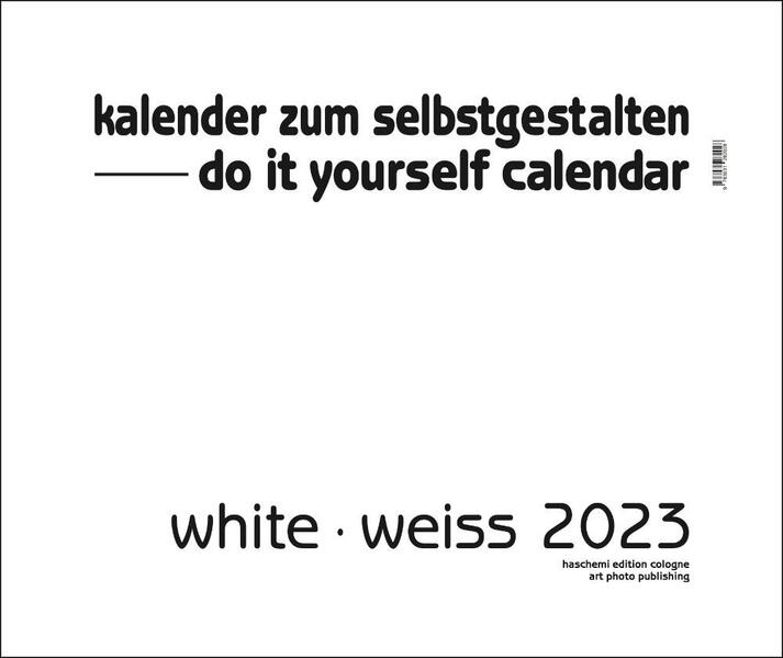 Produktbild: White Weiss 2026 Blanko Gross XL Format