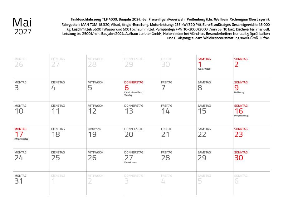 Weitere Ansicht: Feuerwehr 2027 Eintragkalender | Hans-Joachim Profeld