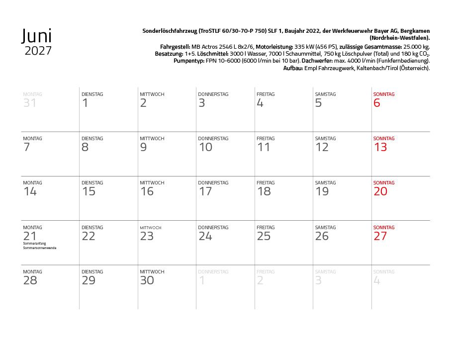 Weitere Ansicht: Feuerwehr 2027 Eintragkalender | Hans-Joachim Profeld