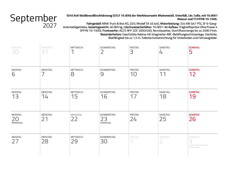 Weitere Ansicht: Feuerwehr 2027 Eintragkalender | Hans-Joachim Profeld
