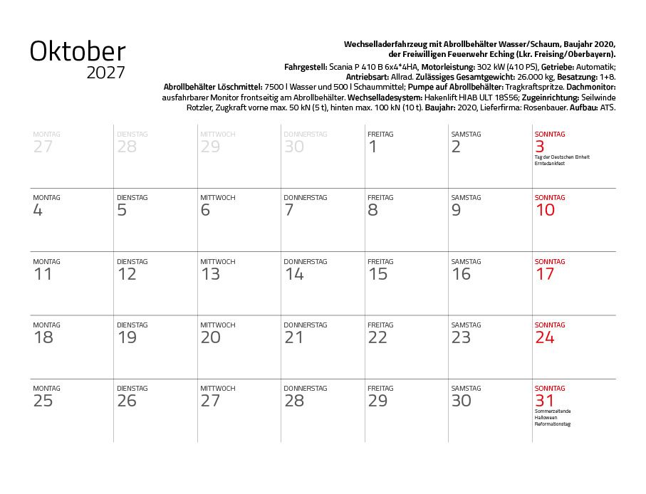 Weitere Ansicht: Feuerwehr 2027 Eintragkalender | Hans-Joachim Profeld