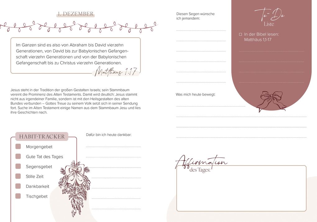 Weitere Ansicht: Mein Advents-Journal | Amanda Sliwinski