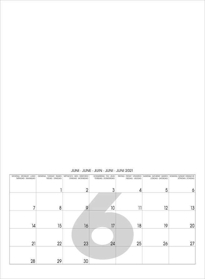 Weitere Ansicht: Mid White 2026 Blanko Mid Format