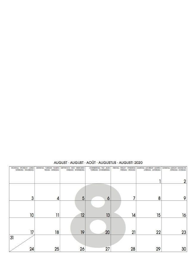 Weitere Ansicht: Mid White 2026 Blanko Mid Format