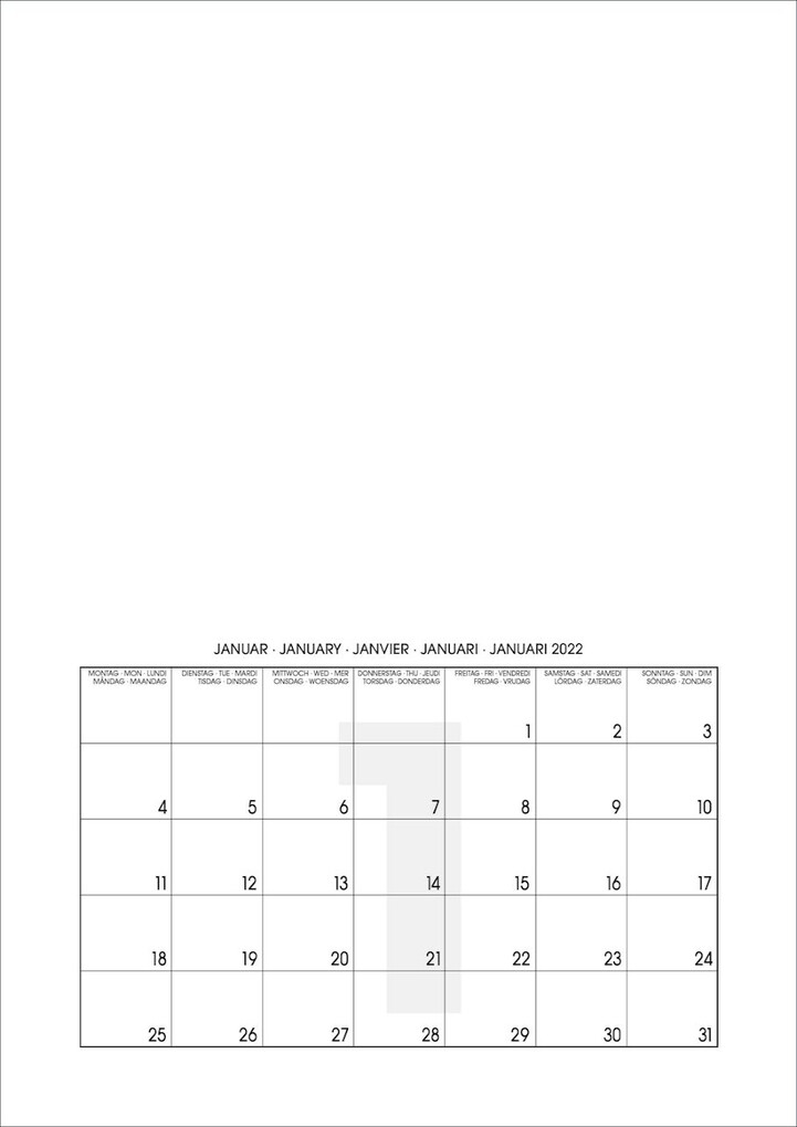 Weitere Ansicht: Mini White 2026 Blanko Mini A4 Format