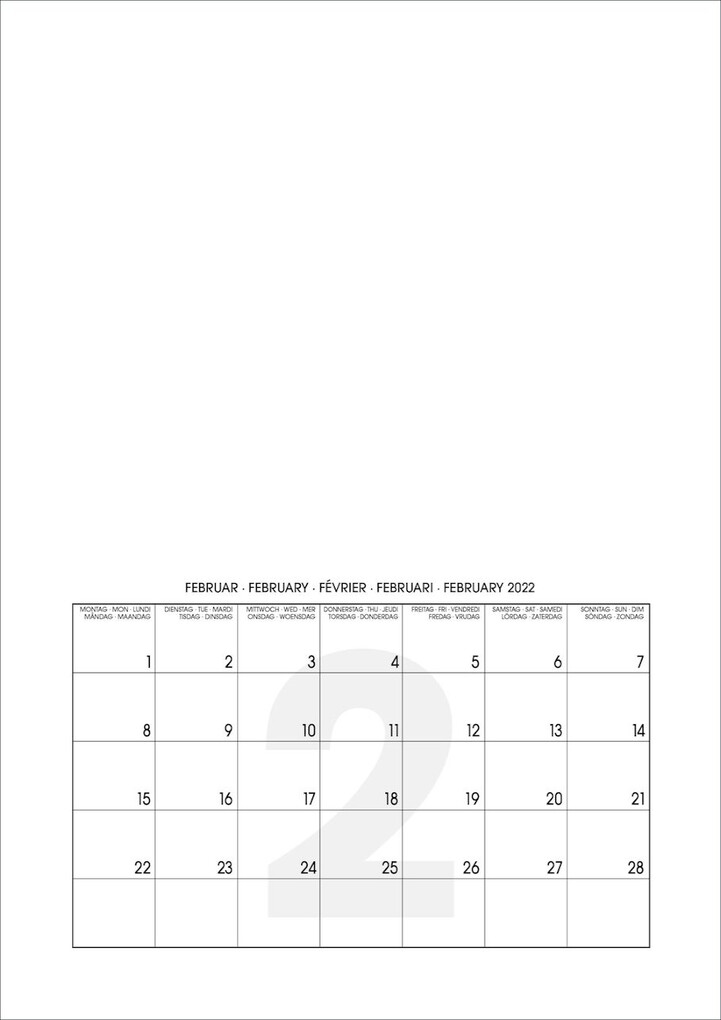 Weitere Ansicht: Mini White 2026 Blanko Mini A4 Format