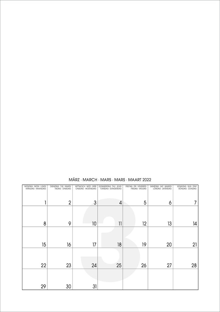 Weitere Ansicht: Mini White 2026 Blanko Mini A4 Format