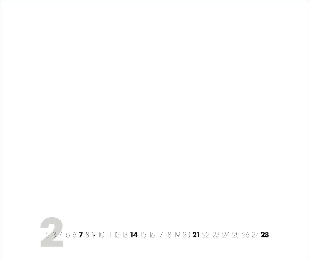 Weitere Ansicht: White Weiss 2026 Blanko Gross XL Format