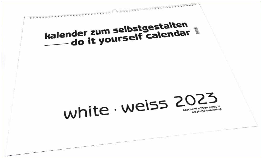 Weitere Ansicht: White Weiss 2026 Blanko Gross XL Format