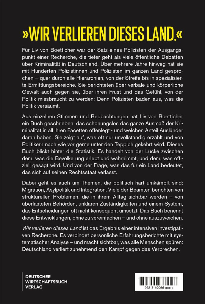 Weitere Ansicht: Wir verlieren dieses Land | Liv von Boetticher