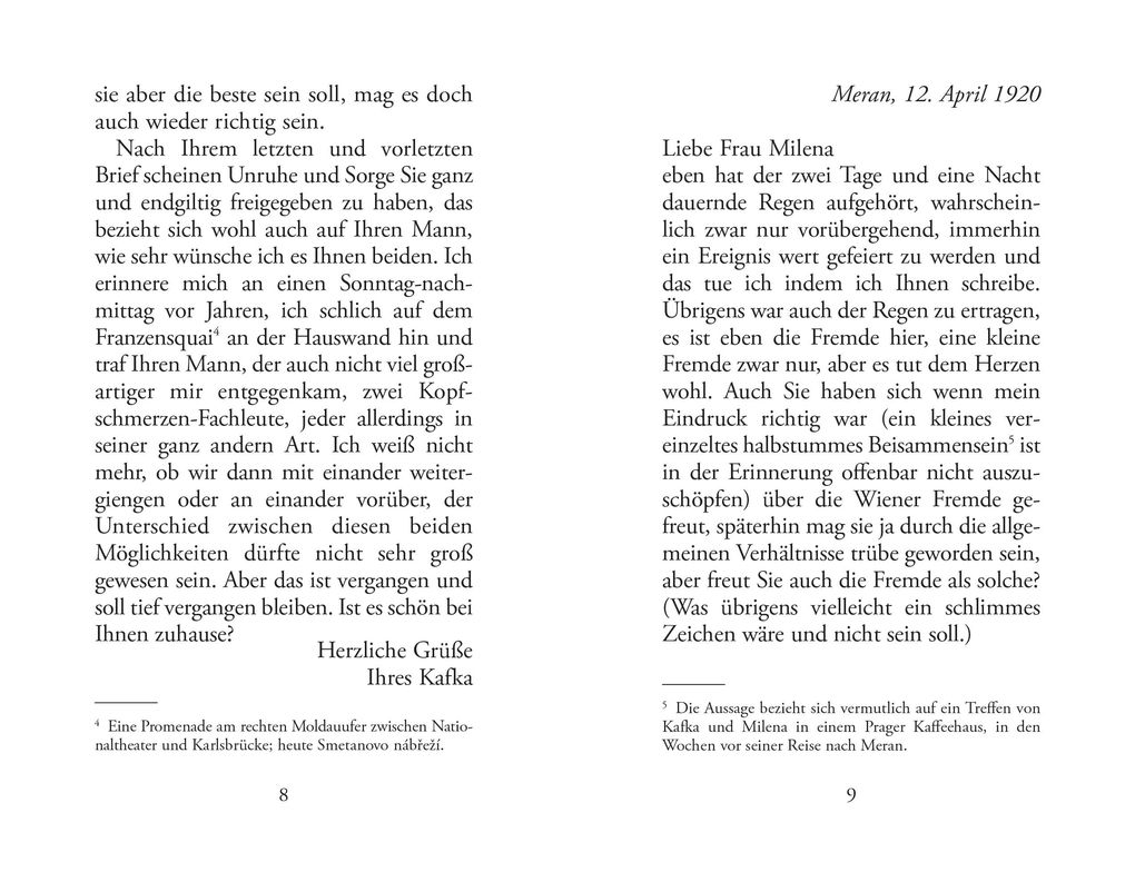 Weitere Ansicht: Briefe an Milena (Prager Ausgabe) | Franz Kafka