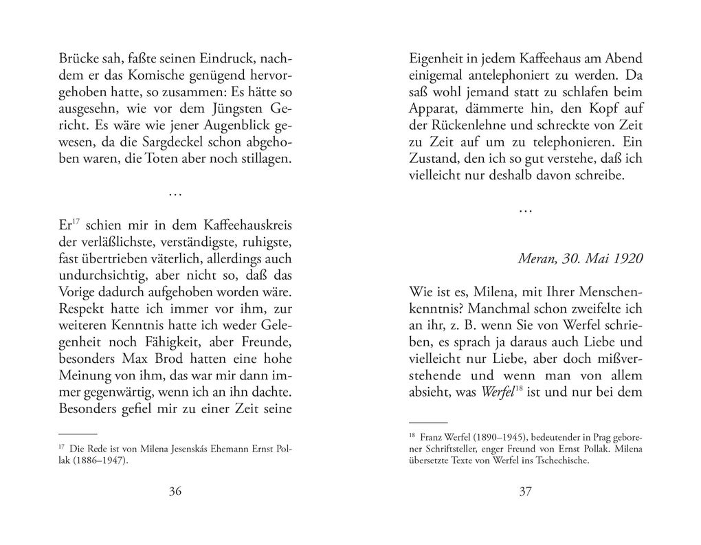 Weitere Ansicht: Briefe an Milena (Prager Ausgabe) | Franz Kafka