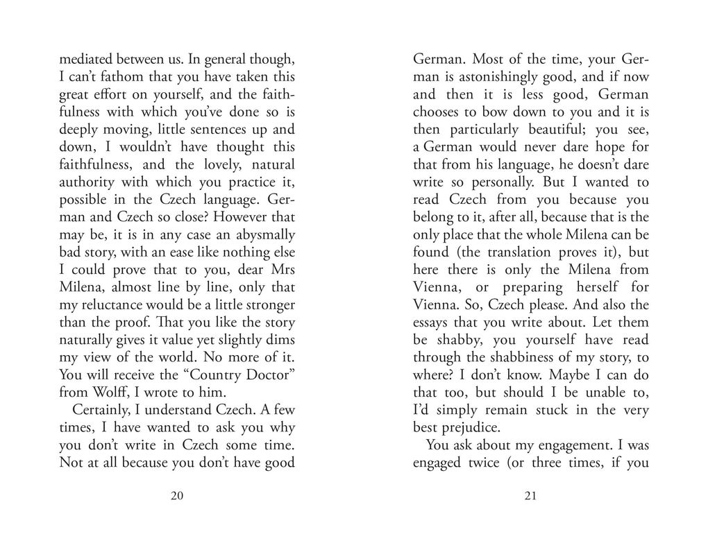 Weitere Ansicht: Letters to Milena (Prague Edition) | Franz Kafka
