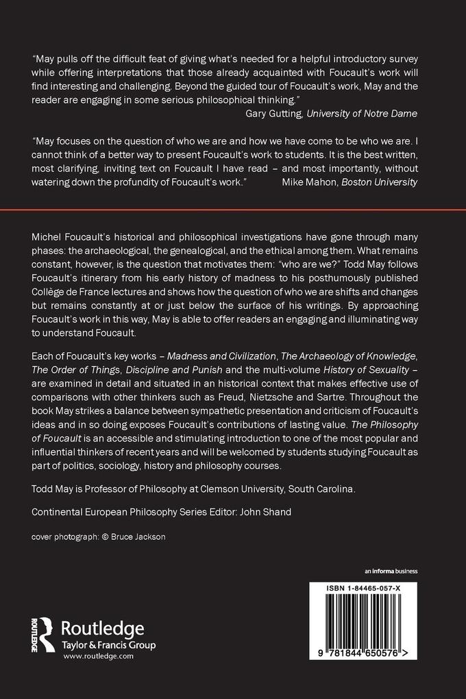 Weitere Ansicht: The Philosophy of Foucault | Todd May