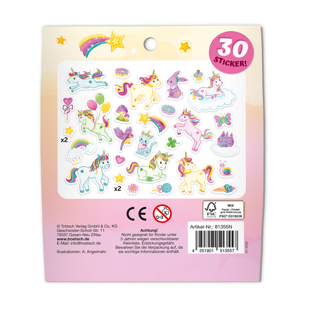 Weitere Ansicht: TRÖTSCH - Soft-Sticker Einhornwelt