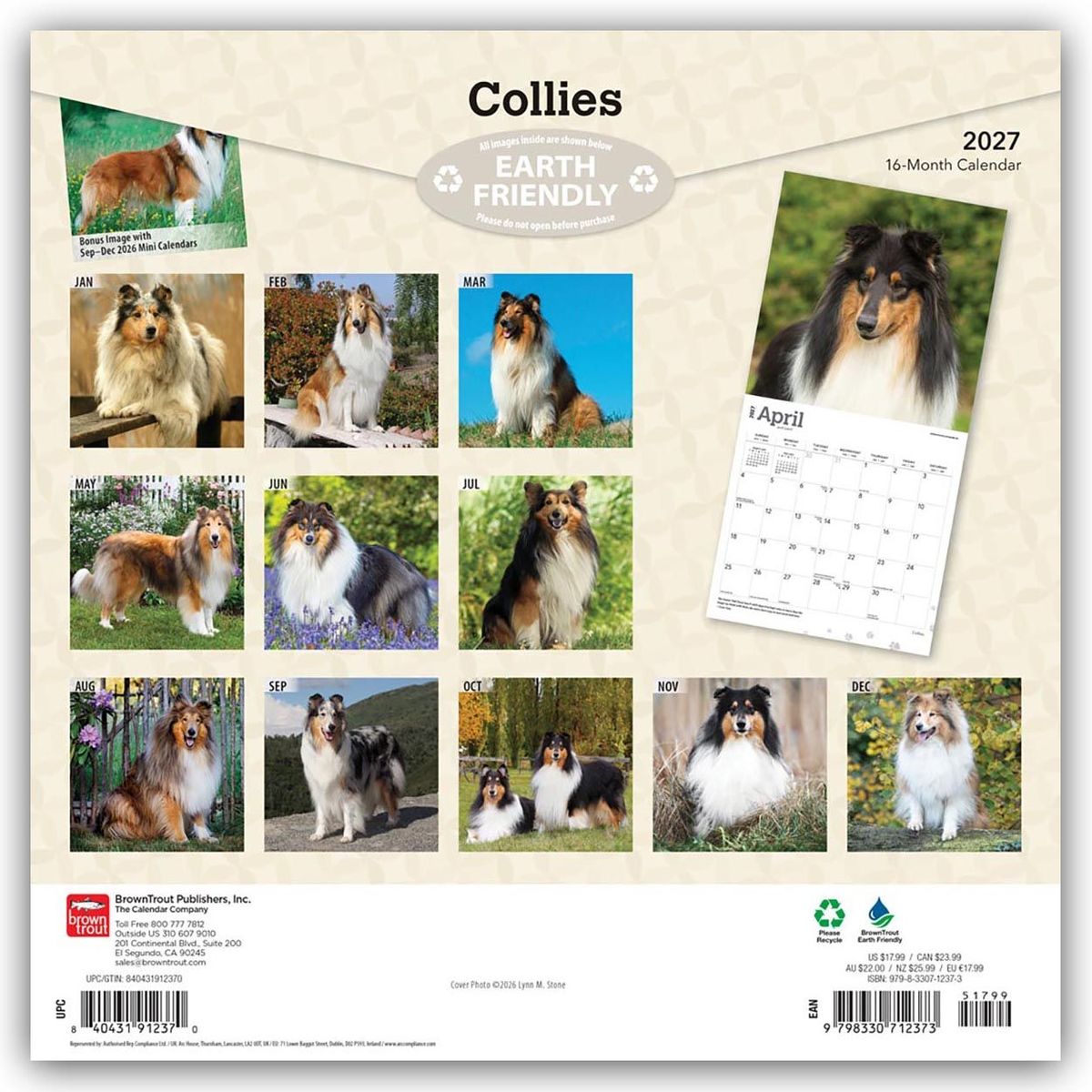 Weitere Ansicht: Collies - Langhaarcollie 2027 - 16-Monatskalender | Browntrout Publishers