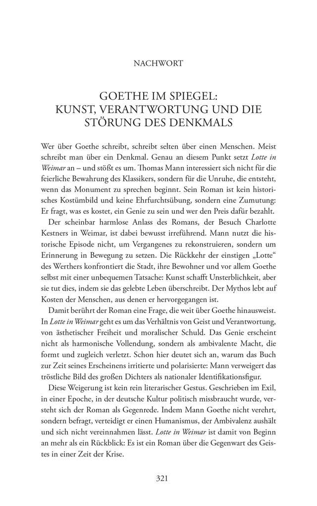 Weitere Ansicht: Lotte in Weimar | Thomas Mann