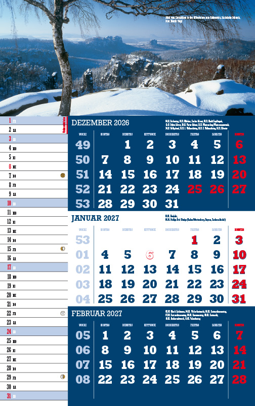 Weitere Ansicht: 3-Monatskalender Sachsen 2027 | Jörg Neubert
