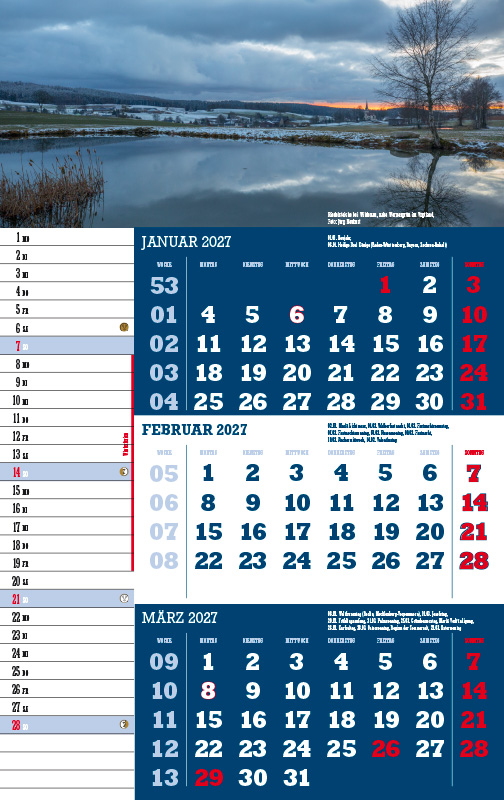 Weitere Ansicht: 3-Monatskalender Sachsen 2027 | Jörg Neubert