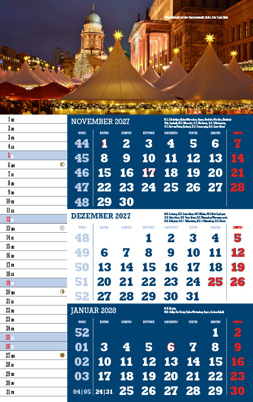 Weitere Ansicht: 3-Monatskalender Deutschland 2027 | Jörg Neubert