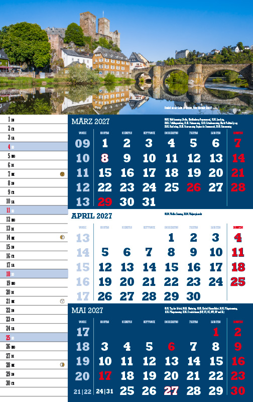 Weitere Ansicht: 3-Monatskalender Deutschland 2027 | Jörg Neubert