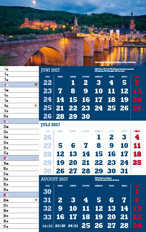 Weitere Ansicht: 3-Monatskalender Deutschland 2027 | Jörg Neubert