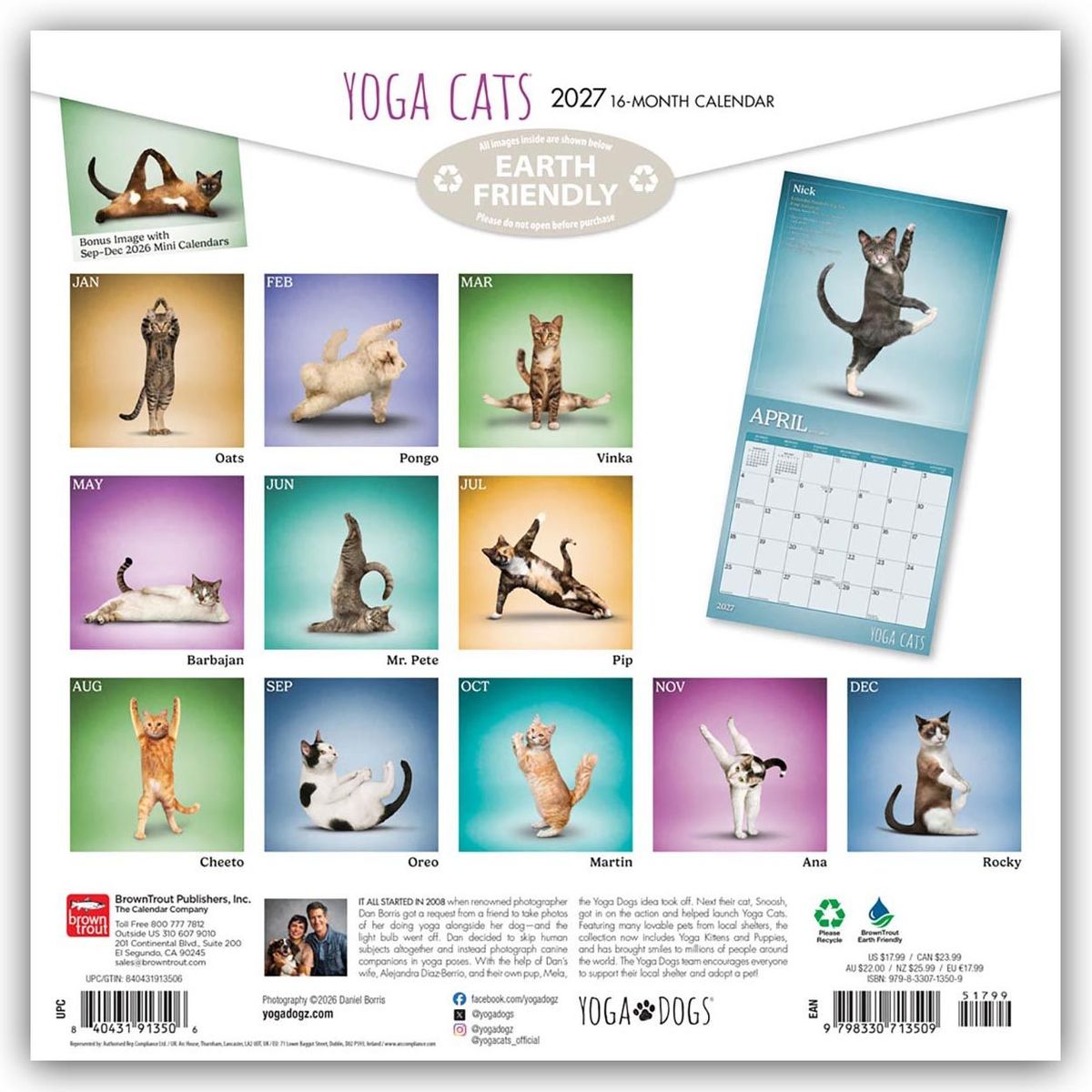 Weitere Ansicht: Yoga Cats - Katzen Yoga 2027 - 16-Monatskalender | Browntrout Publishers