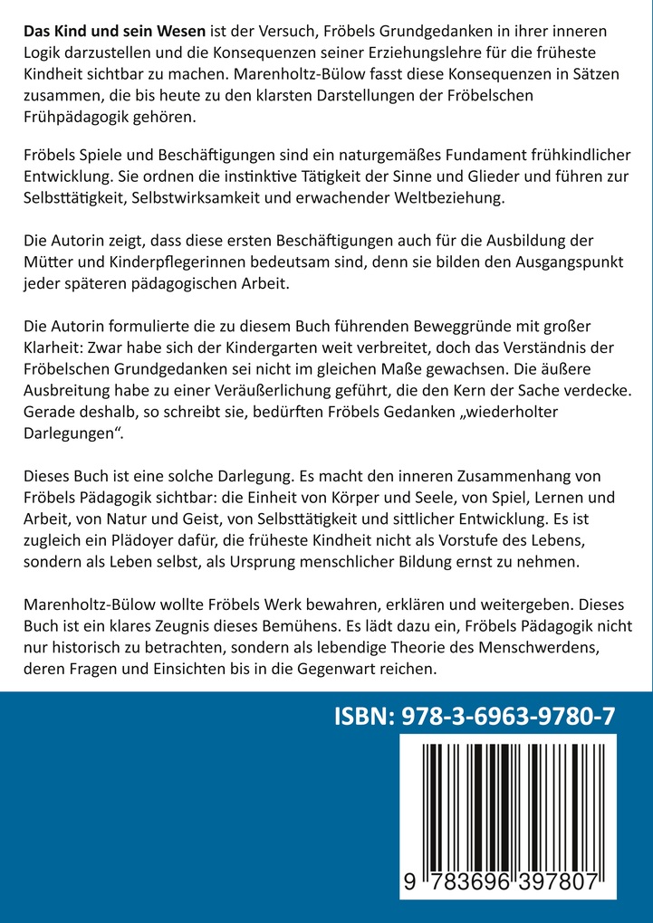 Weitere Ansicht: Das Kind und sein Wesen | Bertha von Marenholtz-Bülow