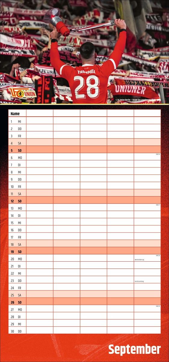 Weitere Ansicht: 1. FC Union Berlin Familienplaner 2027
