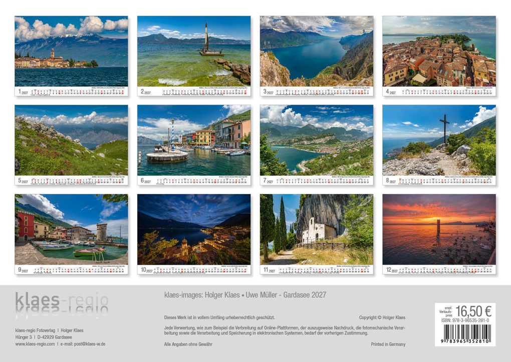 Weitere Ansicht: Gardasee 2027 Bildkalender A3 cm quer, spiralgebunden