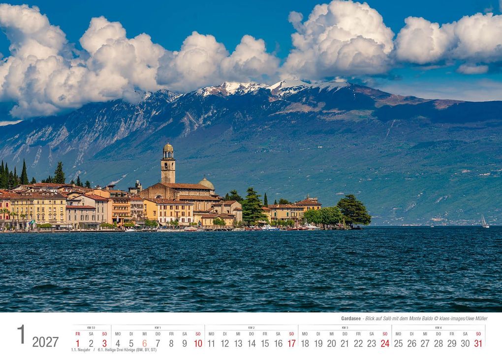 Weitere Ansicht: Gardasee 2027 Bildkalender A3 cm quer, spiralgebunden