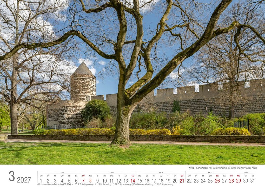 Weitere Ansicht: Köln 2027 Bildkalender A3 quer, spiralgebunden