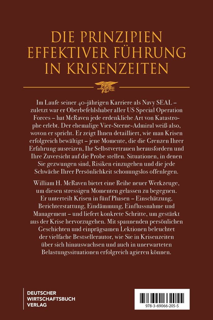 Weitere Ansicht: Über die Kunst, Krisen zu bewältigen | William H. McRaven