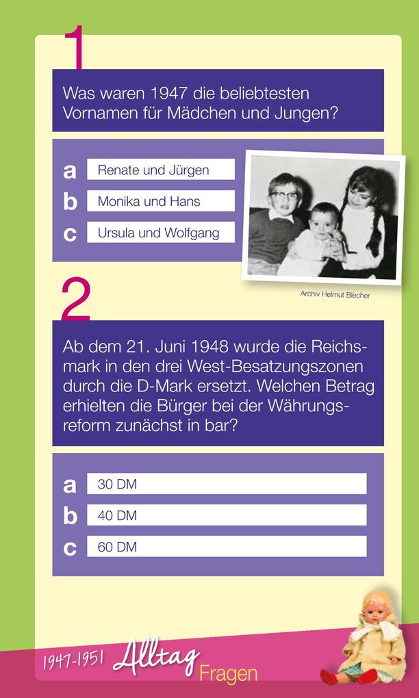 Weitere Ansicht: Wir vom Jahrgang 1947 - Das Quiz | Helmut Blecher
