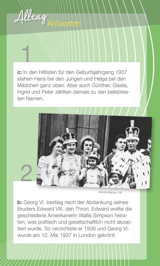 Weitere Ansicht: Wir vom Jahrgang 1937 - Das Quiz