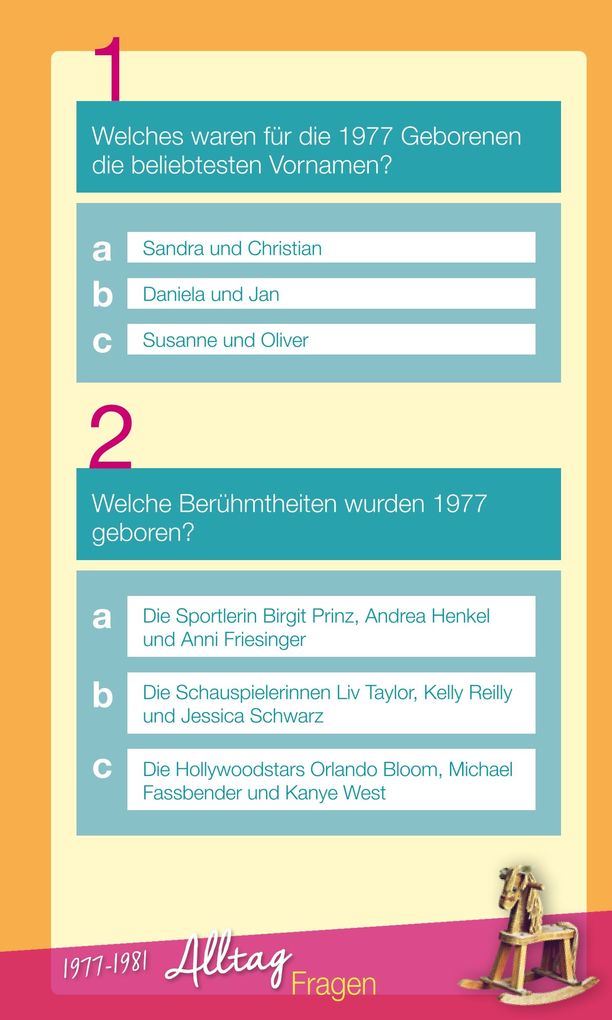 Weitere Ansicht: Wir vom Jahrgang 1977 - Das Quiz | Matthias Rickling