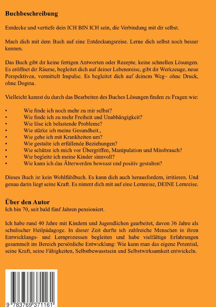 Weitere Ansicht: ICH BIN ICH sein | Thomas Zurfluh