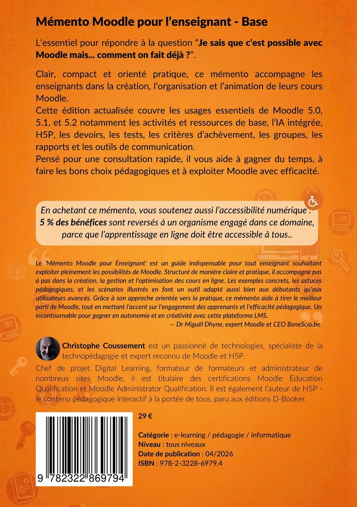 Weitere Ansicht: Mémento Moodle pour l'enseignant | Christophe Coussement