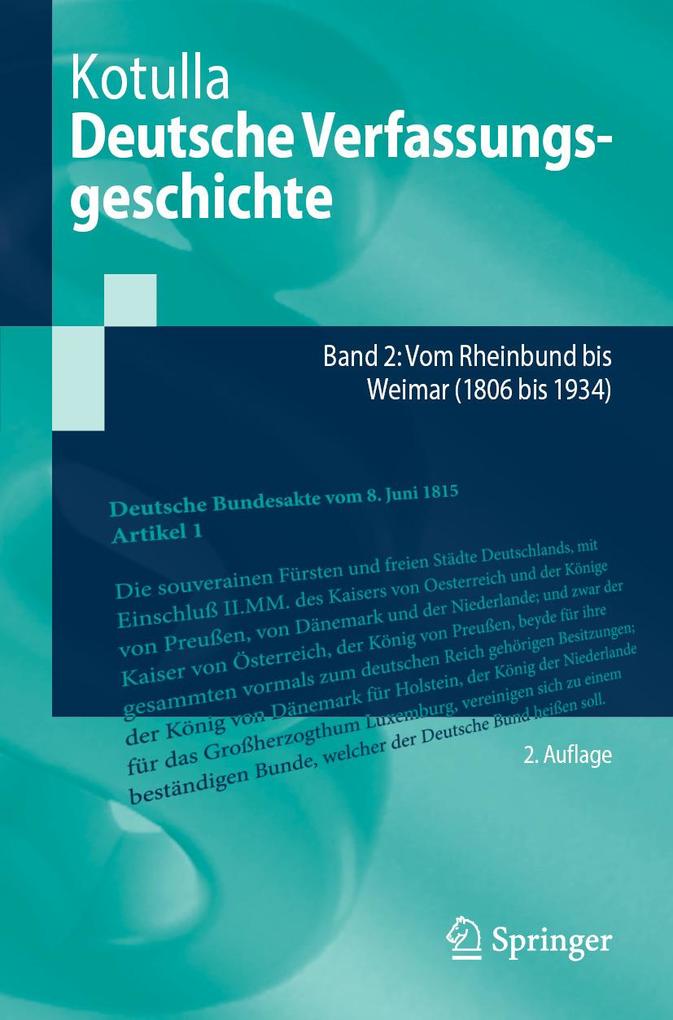 Produktbild: Deutsche Verfassungsgeschichte | Michael Kotulla