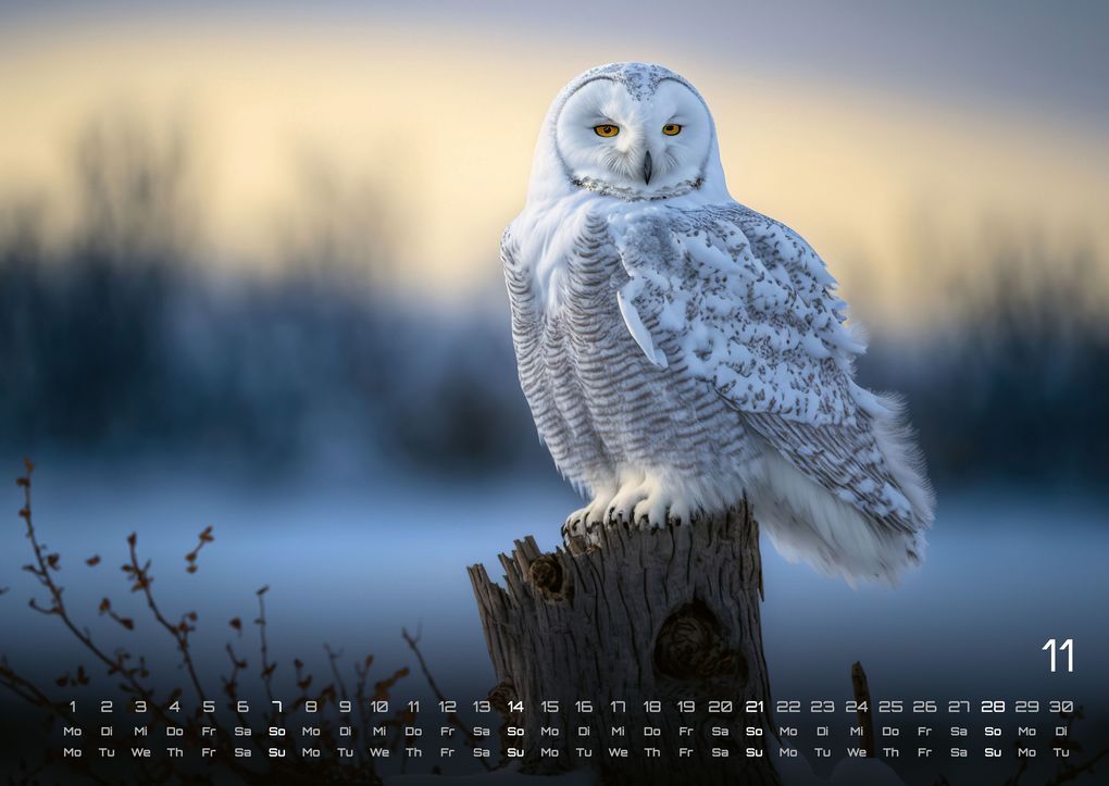 Weitere Ansicht: Eulen - Wächter der Nacht - 2027 - Kalender DIN A2