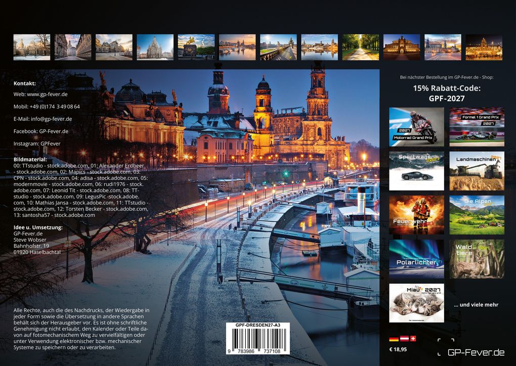 Weitere Ansicht: Dresden - magisches Elbflorenz - 2027 - Kalender DIN A3