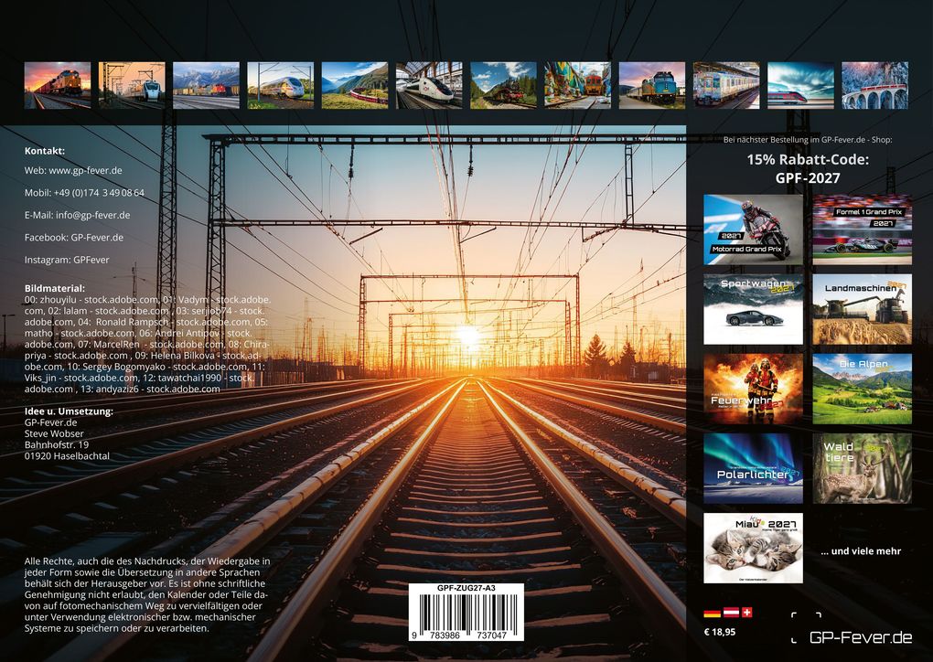 Weitere Ansicht: Eisenbahn - faszinierende Bahnwelt - 2027 - Kalender DIN A3