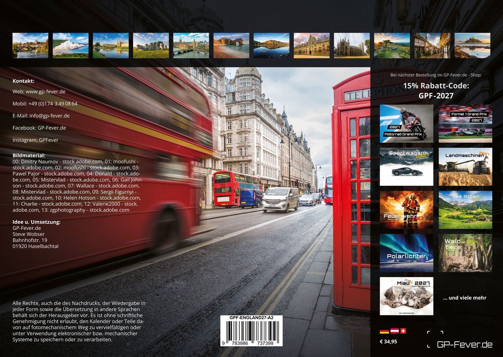 Weitere Ansicht: England - It's Tea Time - 2027 - Kalender DIN A2