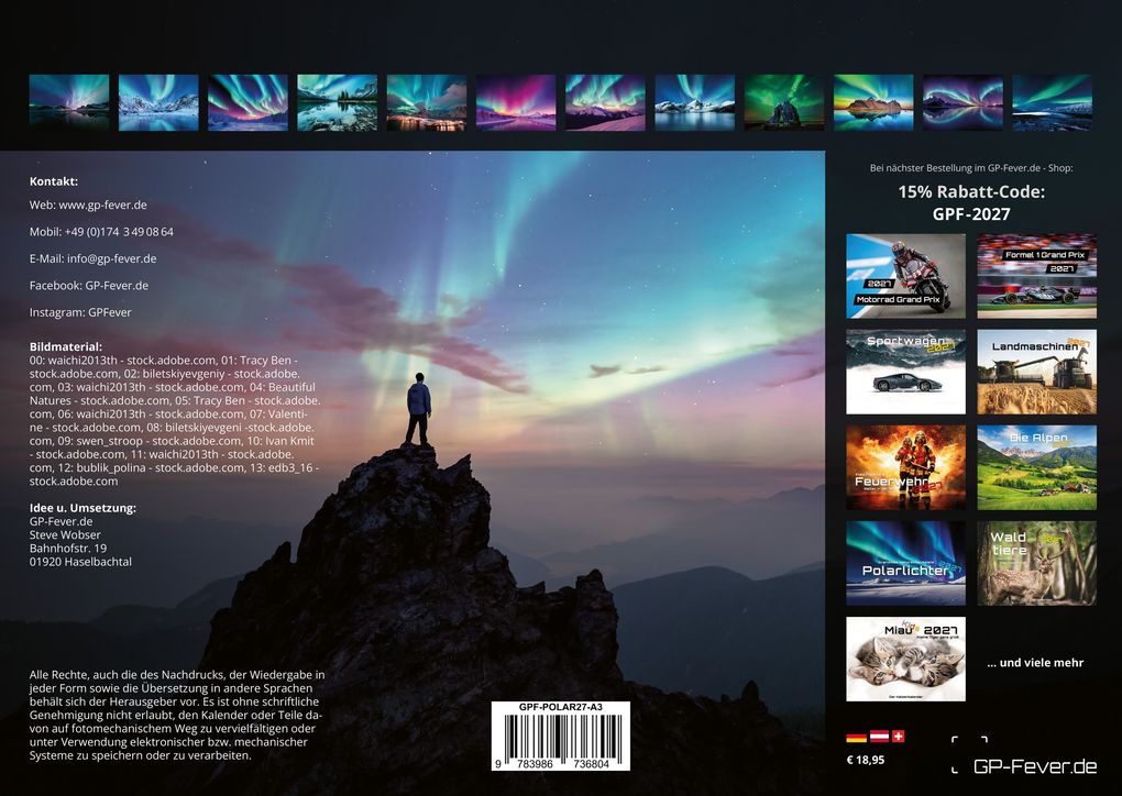 Weitere Ansicht: Polarlichter - grandiose Naturschauspiele - 2027 - Kalender DIN A3