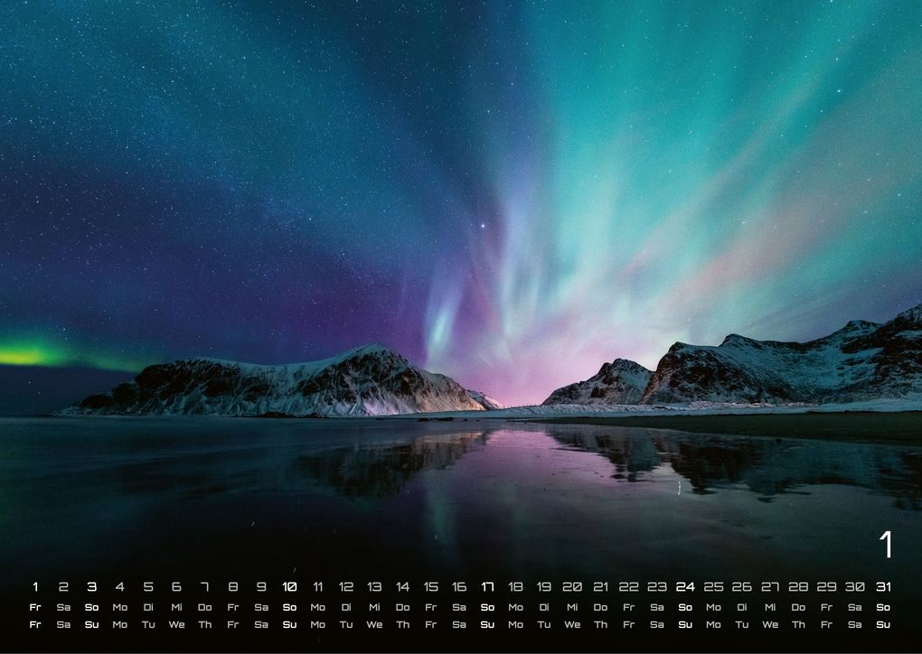Weitere Ansicht: Polarlichter - grandiose Naturschauspiele - 2027 - Kalender DIN A3