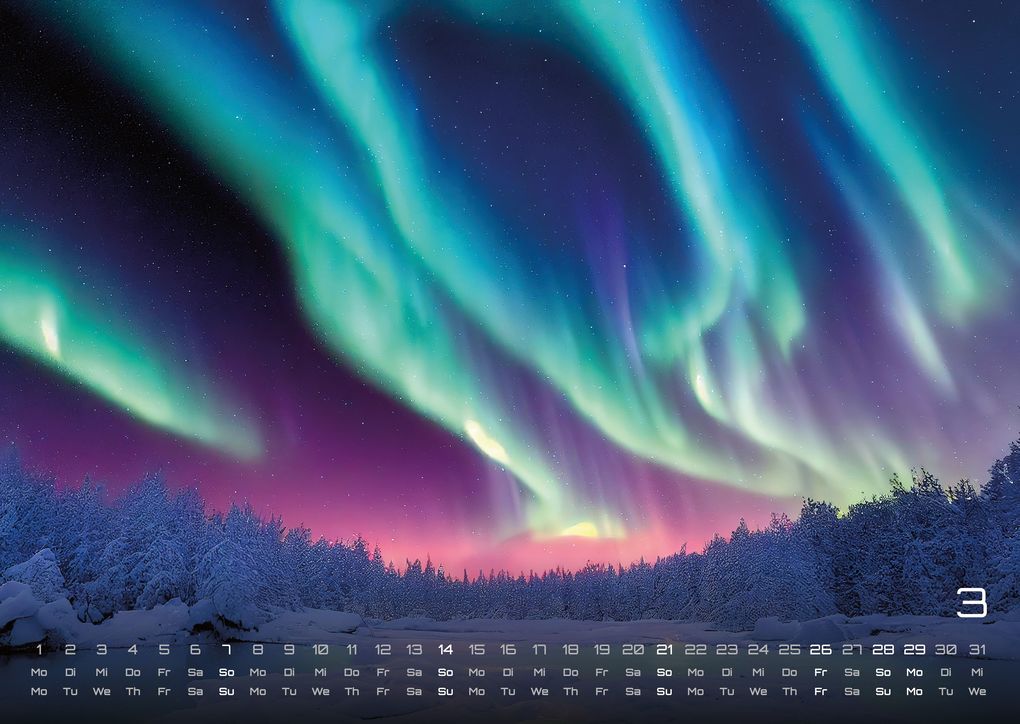 Weitere Ansicht: Polarlichter - grandiose Naturschauspiele - 2027 - Kalender DIN A3