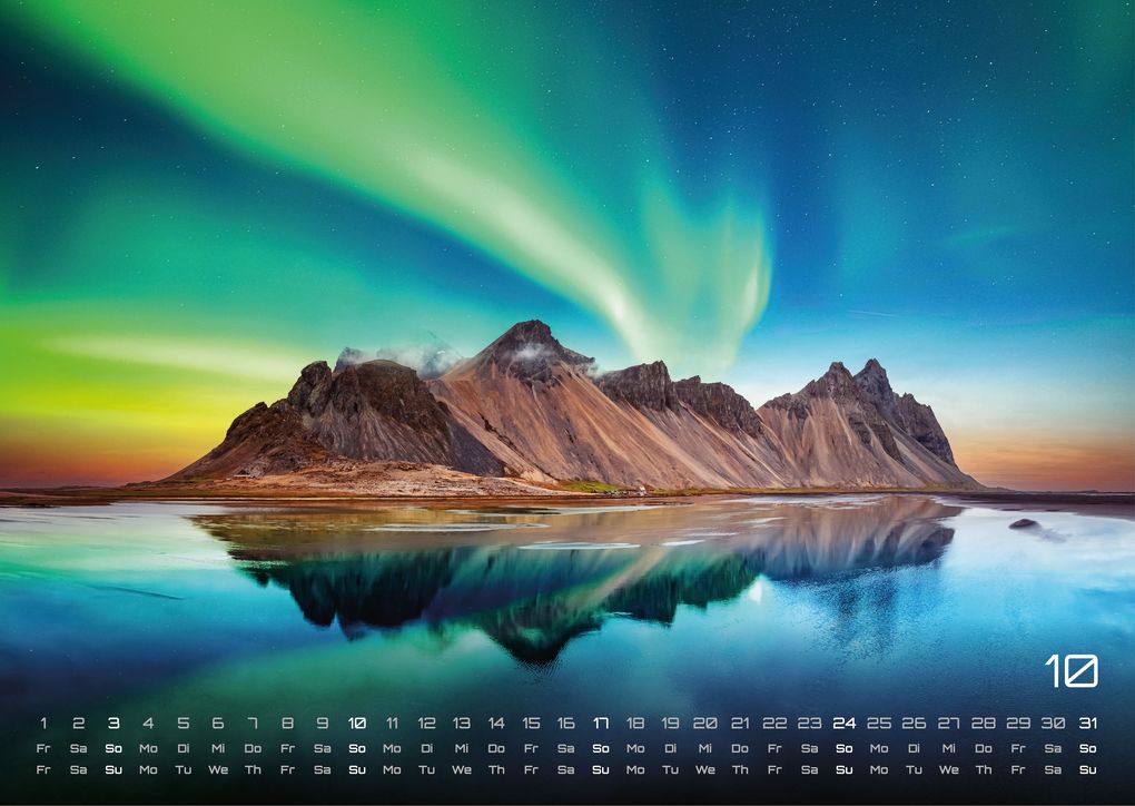 Weitere Ansicht: Polarlichter - grandiose Naturschauspiele - 2027 - Kalender DIN A3