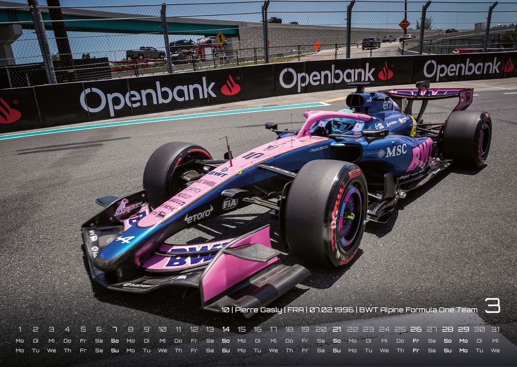 Weitere Ansicht: Formel 1 - Grand Prix - 2027 - F1 Kalender DIN A3